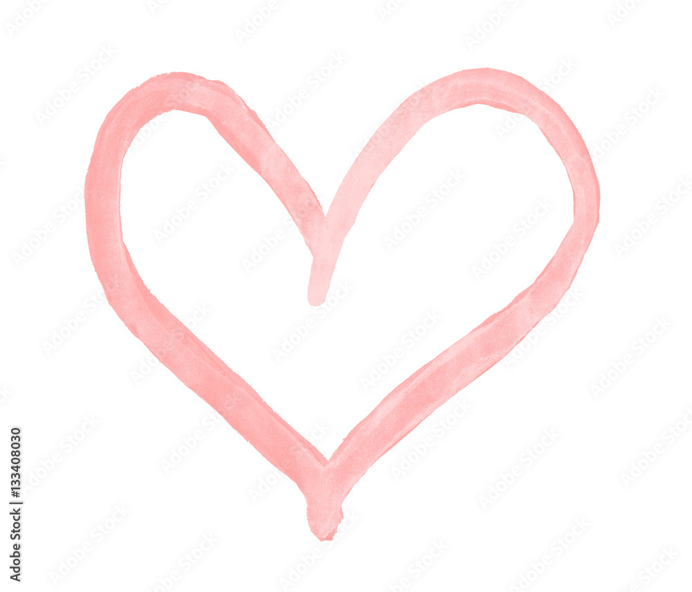pink heart outline