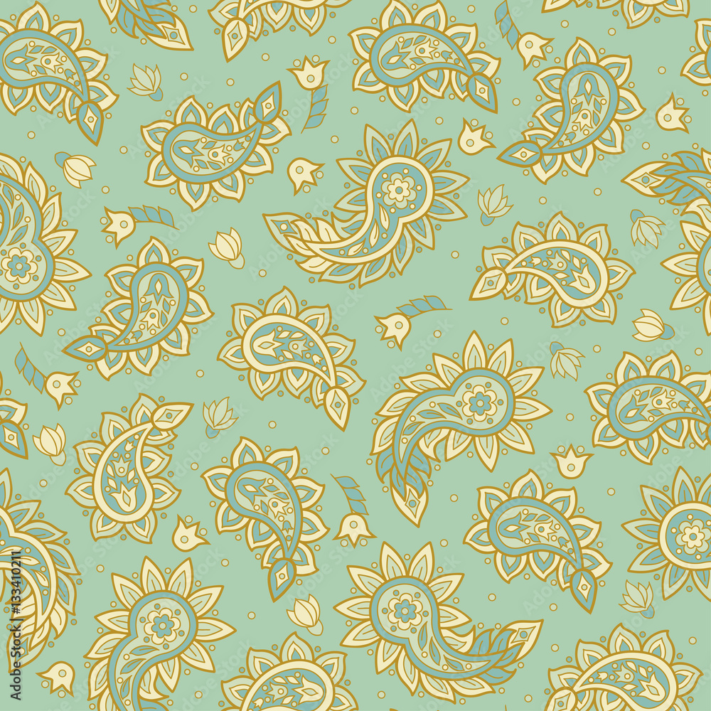 Paisley Floral oriental ethnic Pattern. 