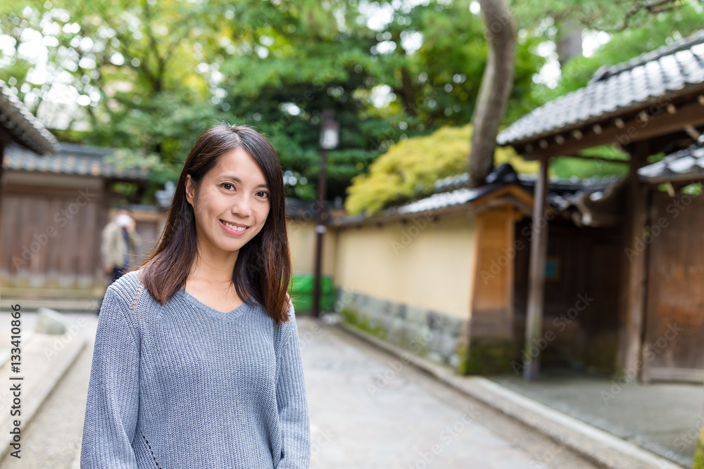 Young asian woman in Kanazawa city