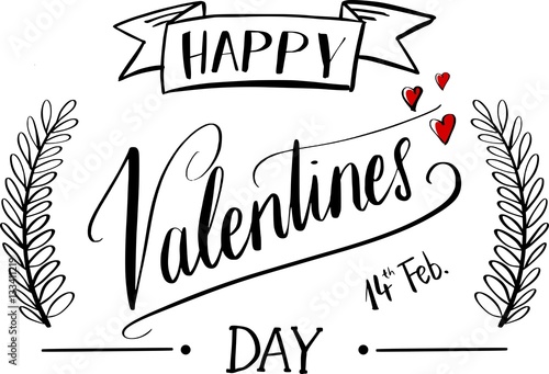 Happy Valentines Day Handschrift