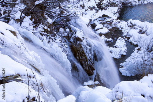 Plitvice lakes - national park in Croatia, winter edition