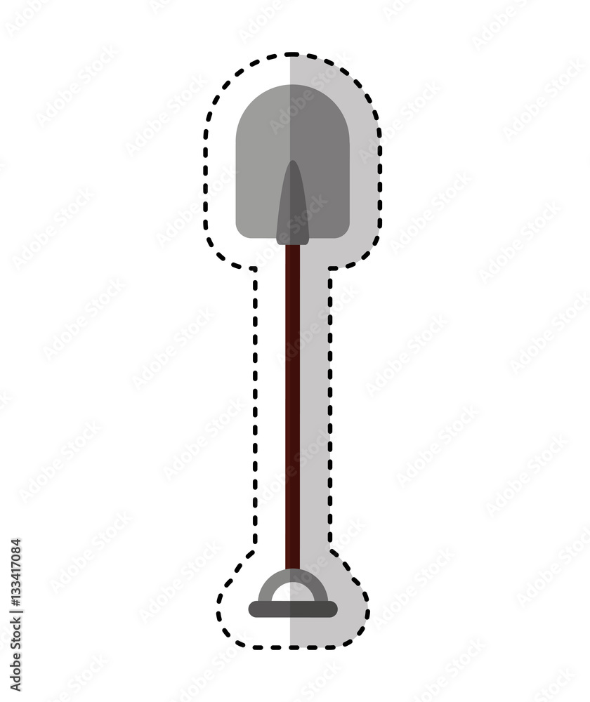 Shovel gardening tool icon vector illustration design
