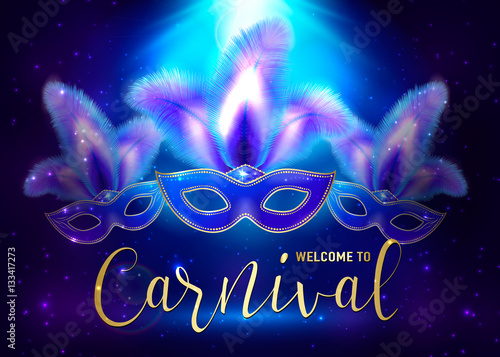 Vector illustration of cartoon carnival background