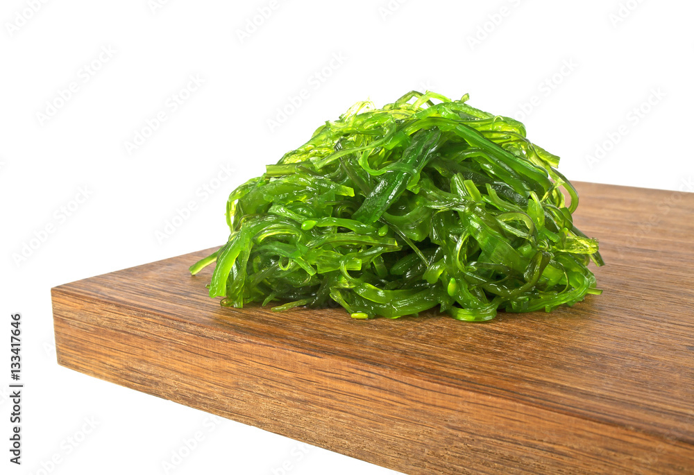 Japanese Cuisine - Chuka Seaweed Salad with sesame seeds. Close Japanese Cuisine - Chuka Seaweed Salad with sesame seeds. Close
