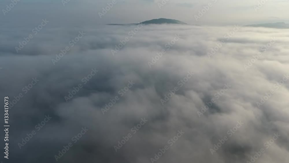 Flying over the fog. Flying over the fog.
