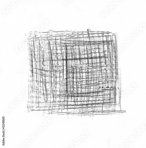 Trendy pencil pattern and background with scribble texture. Hand-drawn pothooks and hangers. photo