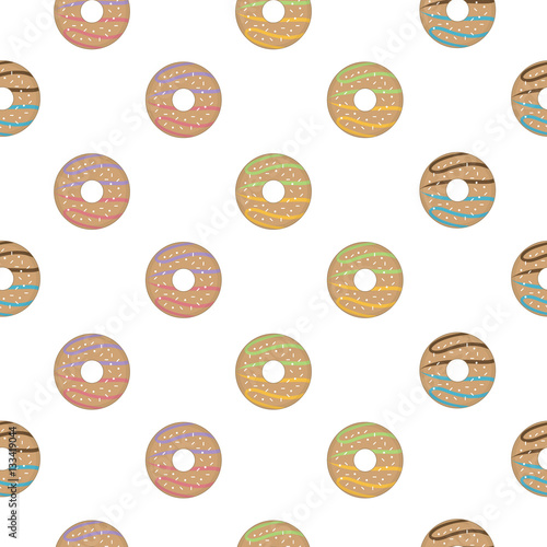 Donuts seamless pattern background.
