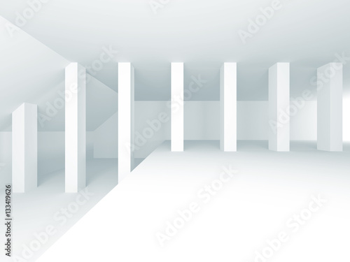 White Building Construction. Abstract Architecture Background