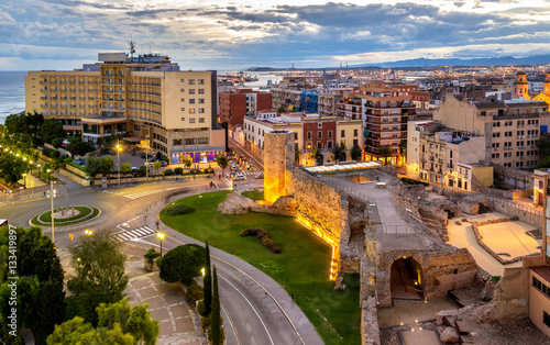 Scenic view of Tarragona with Roman Walls - Spain