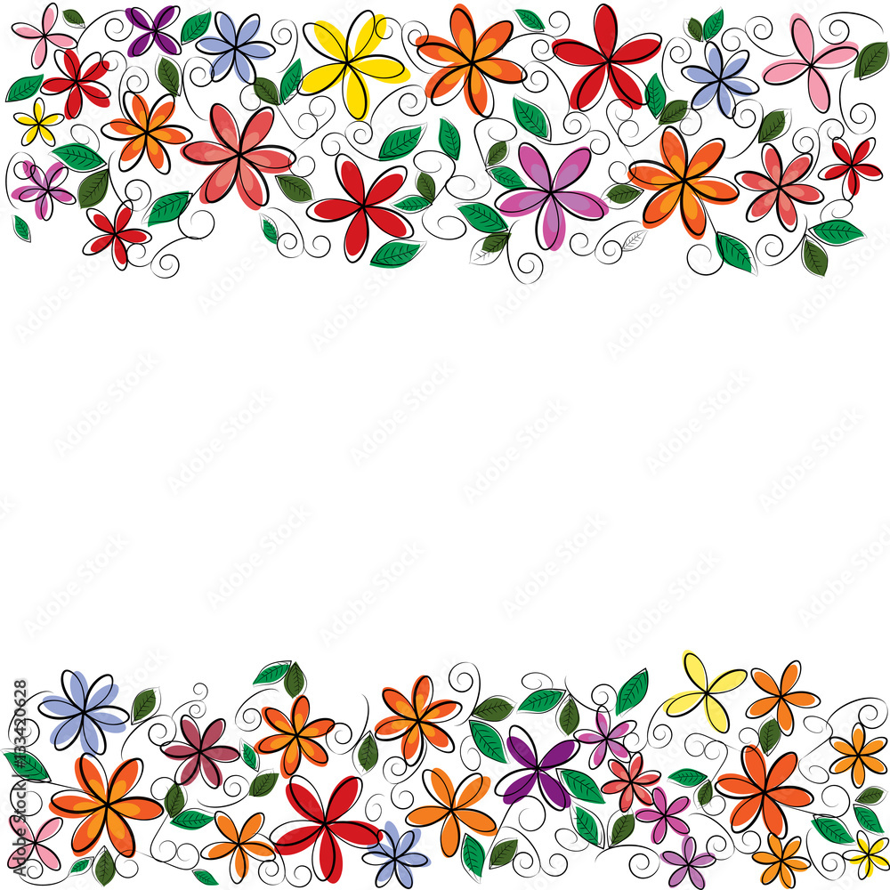 vector flowers frame