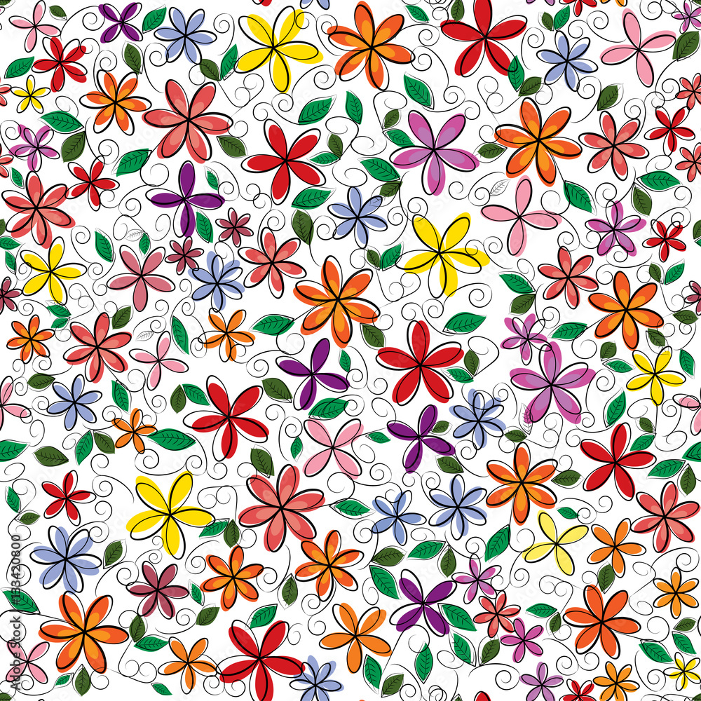 seamless floral pattern. Vector illustration
