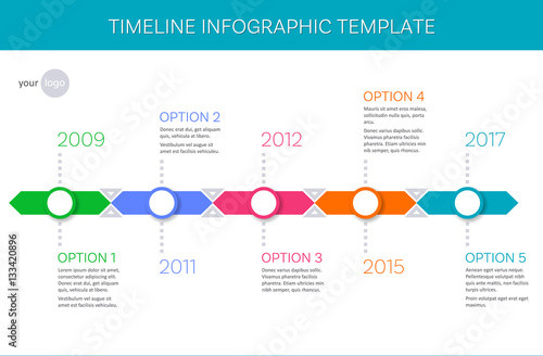 Vector timeline infographic template