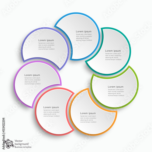 Business Chart Design 7-Step  Vector Graphic  © mark.f