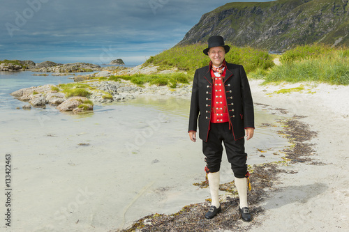 Fana bunad - folk costume in Bergen Norway