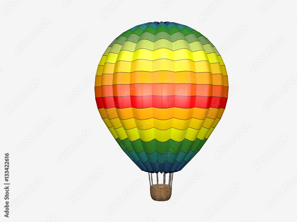 Fototapeta premium Air Balloon on white background