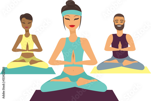 Yoga class vector
