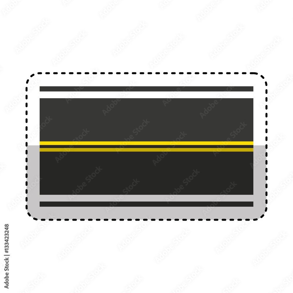 Fototapeta premium road street isolated icon vector illustration design
