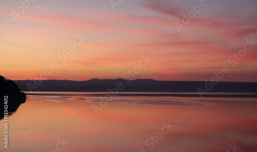 Sunset on the Bracciano lake