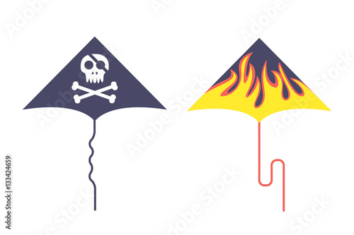 Kite icon vector.