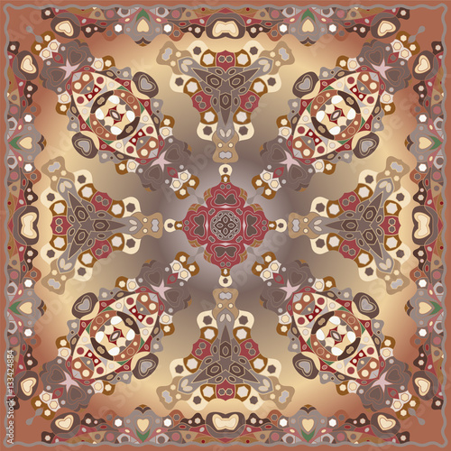The bright shawl with geometric pattern