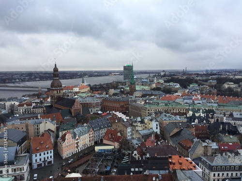 Riga, Latvia: aerial view of Old Town