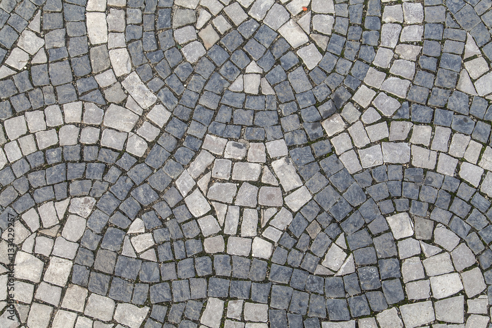 Mosaik in Pflastersteinen in Berlin