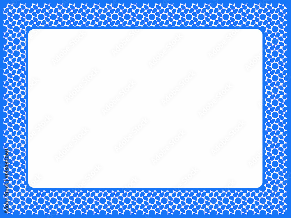 Frame blue mosaic, bright color and geometric pattern Frame blue mosaic, bright color and geometric pattern