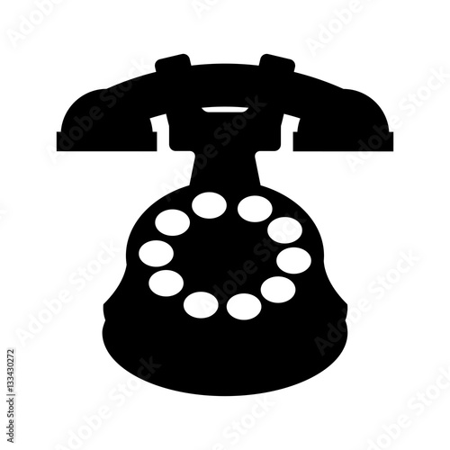 retro telephone isolated icon vector illustration design