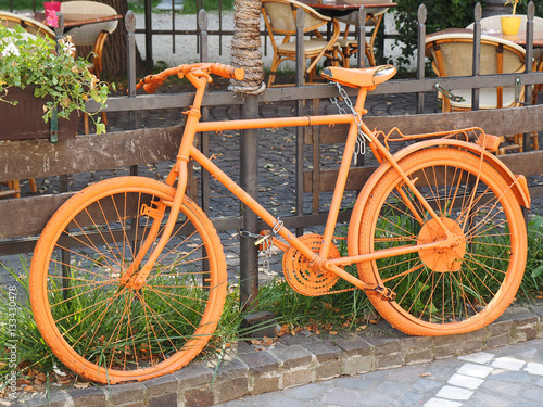 old orange bike