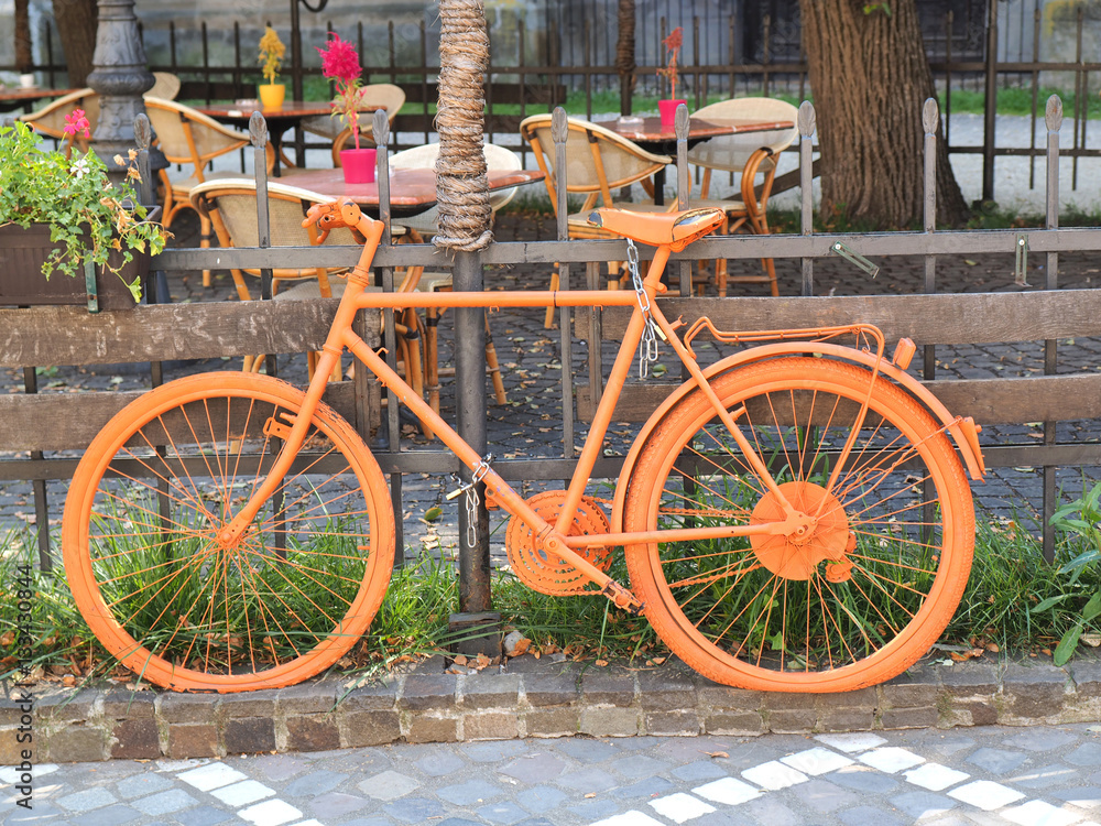 old orange bike