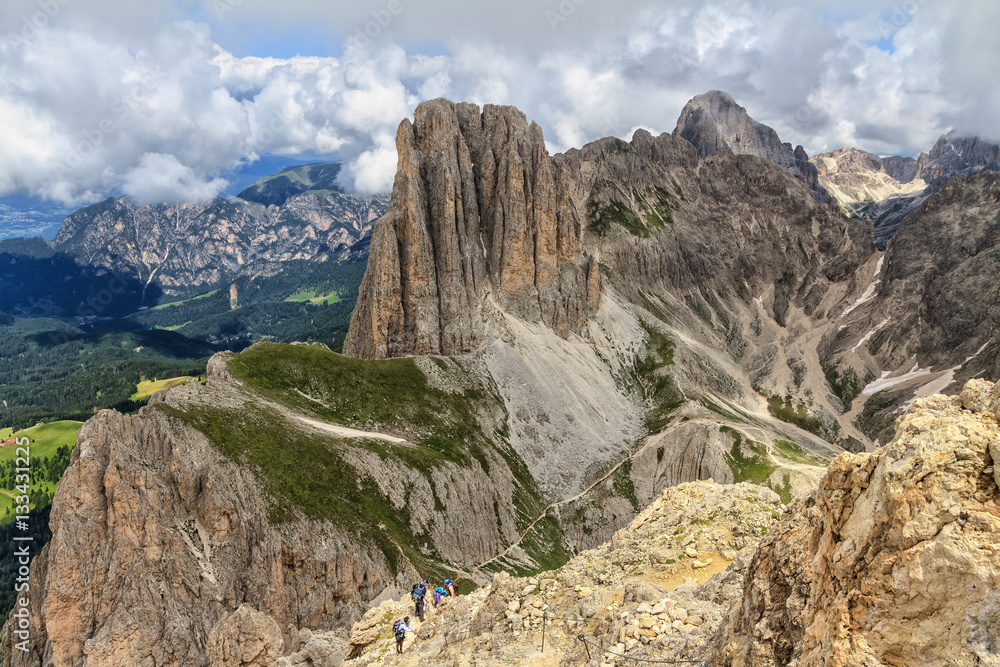 Dolomiti - Catinaccio group from Roda di Vael peak