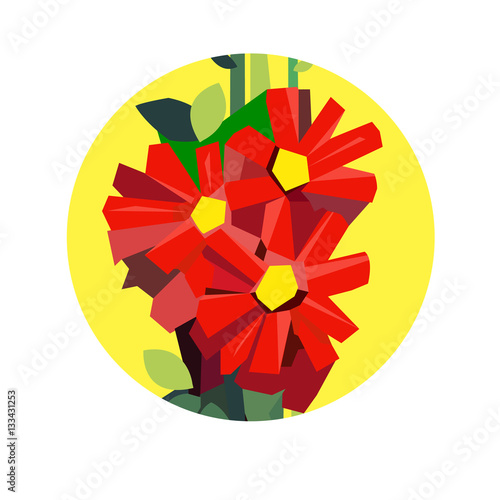 flower art illustration pattern bloom beauty green