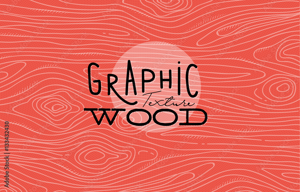 Graphic wood texture coral