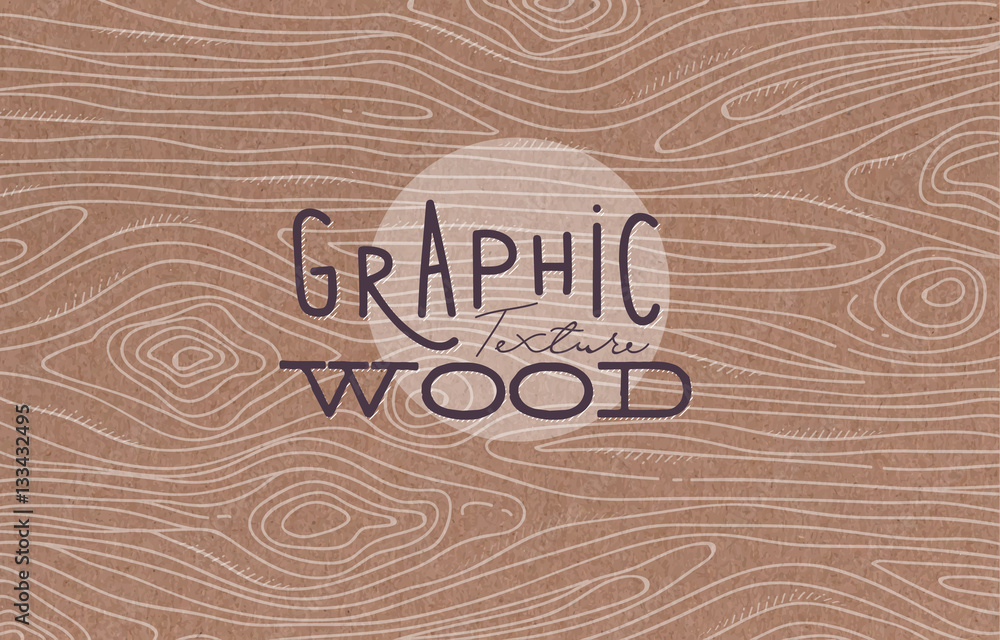 Graphic wood texture brown