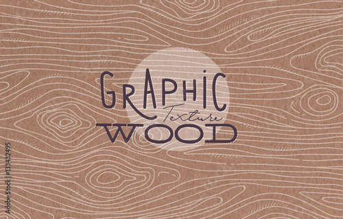 Graphic wood texture brown