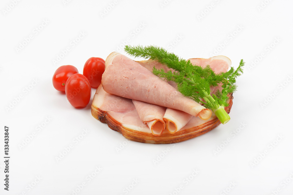 ham with dill and cherry tomatoes ham with dill and cherry tomatoes