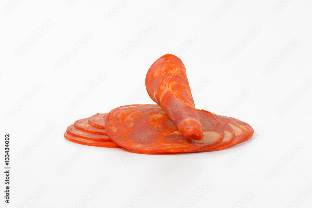 slices of chorizo salami Stock Photo Adobe Stock