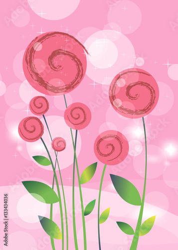 flower, vector, floral, background, design, illustration, pattern
