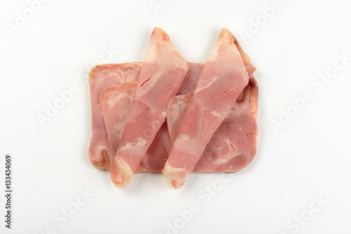 slices of pork ham