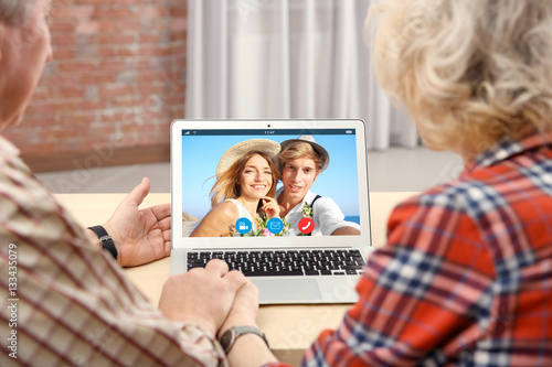 Video call and chat concept...