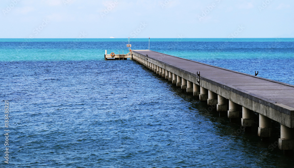 Bright blue seascape