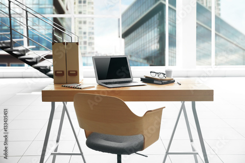 Modern office interior and ...