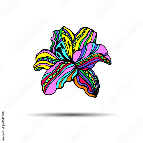 flower art illustration pattern bloom beauty green