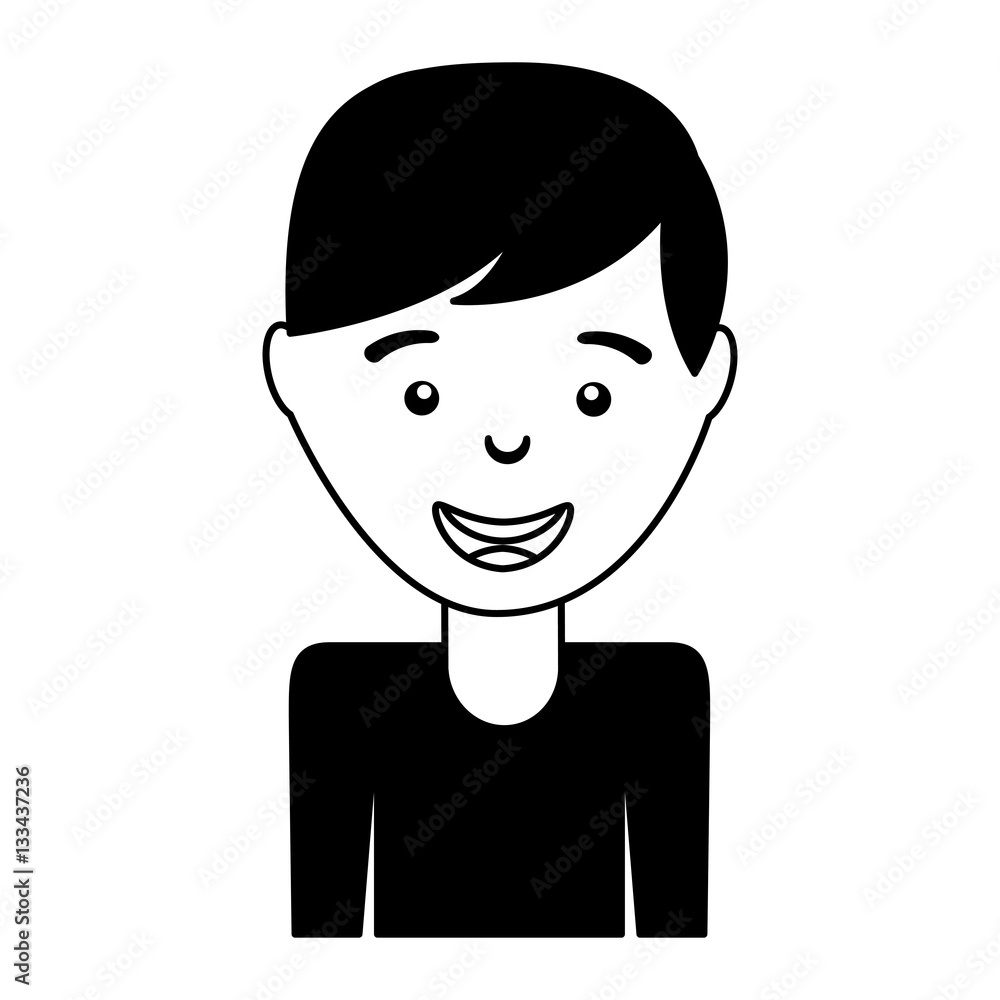 young man casual style vector illustration design