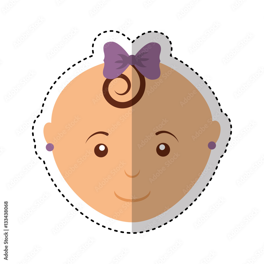 cute baby character icon vector illustration design