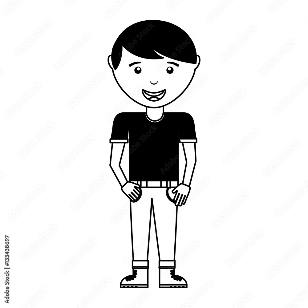 young man casual style vector illustration design young man casual style vector illustration design