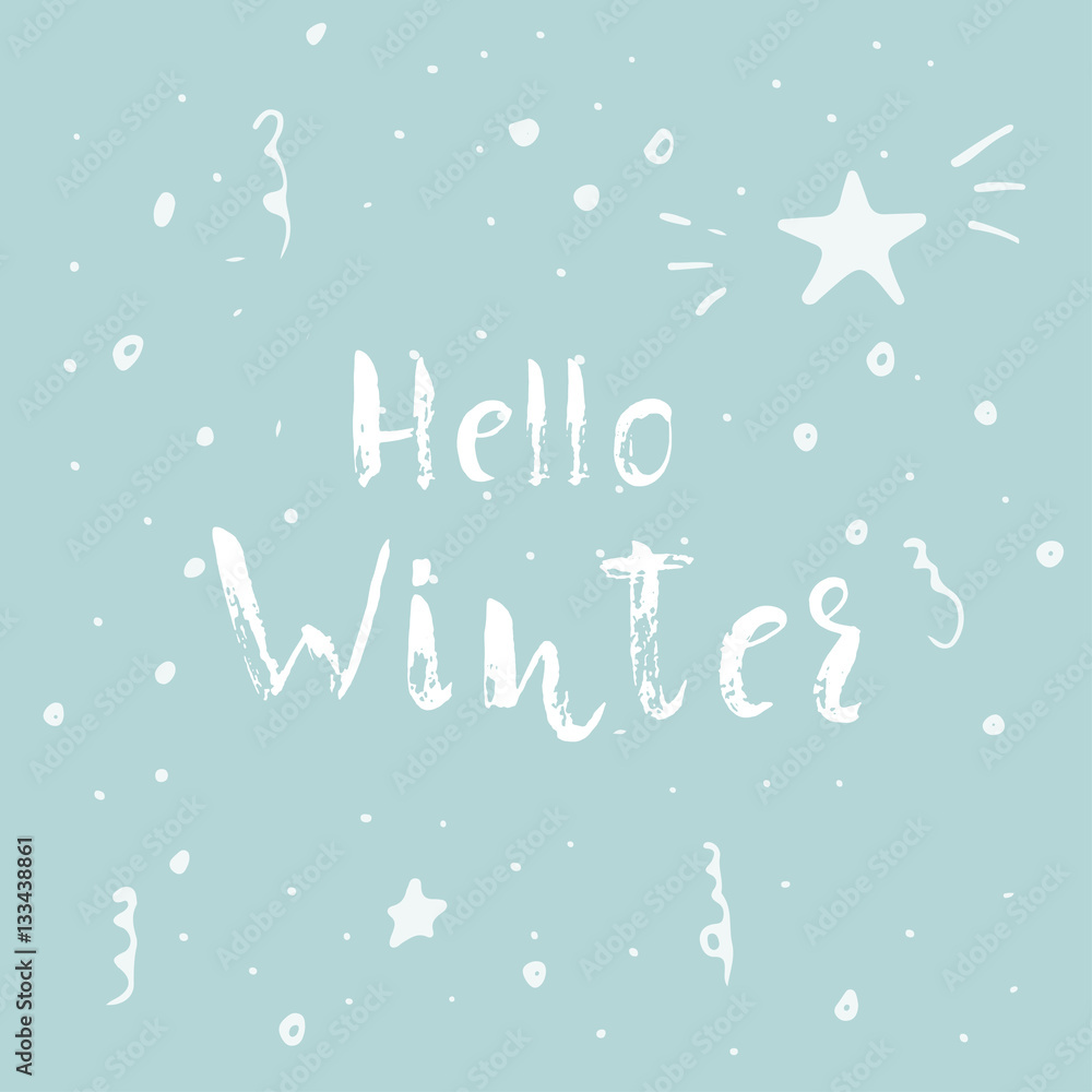Hello Winter lettering
