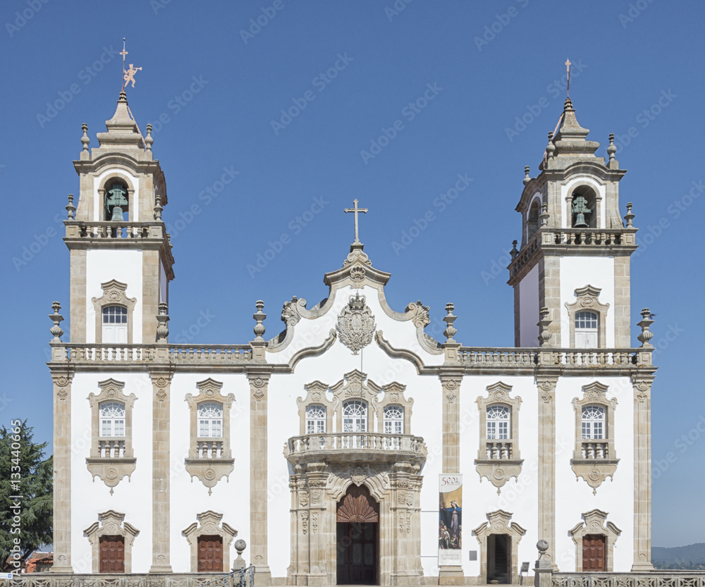 Viseu, Beira, Portugal: July 20, 2016: Misericordia Church main entrance. July 20, 2016 in Viseu, Portugal.