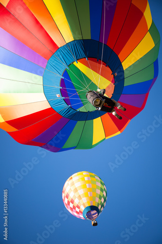 hot air balloon in flight