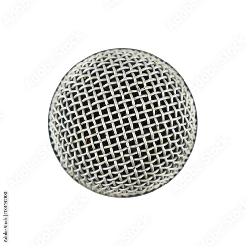 Microphone close up top view isolated on white © breakingthewalls